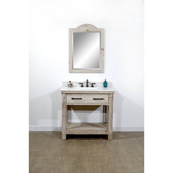 Millwood Pines Jude 37'' Single Bathroom Vanity with Ceramic Top Wayfair